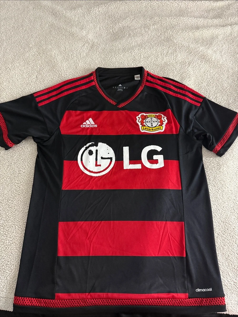 RARE Bayer 04 Leverkusen #10 Hakan Calhanoglu 2015-16 Adidas Home Jersey